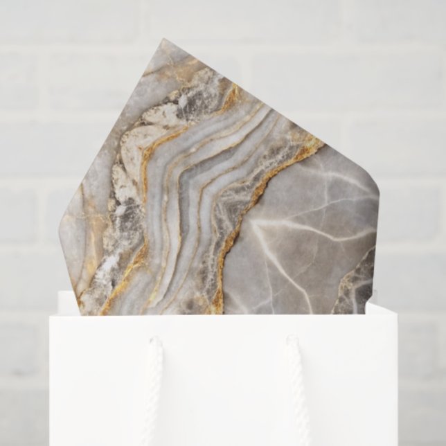 Modern Cracked Gold  marble Seidenpapier (Geschenktüte)