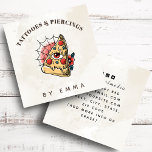 Modern Cream Marble Funny Cool Pizza Tattoo Artist Quadratische Visitenkarte<br><div class="desc">Diese coolen Visitenkarten sind perfekt für Tätowierkünstler / Salon. Fügen Sie einfach Ihren eigenen Namen und andere Informationen hinzu,  indem Sie auf "Personalisieren Sie diese Vorlage" klicken. Wenn Sie Hilfe bei der Personalisierung benötigen oder gestalterische Fragen haben,  zögern Sie bitte nicht uns zu kontaktieren.</div>
