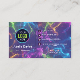  Modern Creative Pro– Neon Opal Gemstone Card Visitenkarte