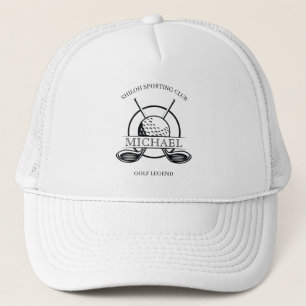 Modern Cross Club Name Golf Hat Truckerkappe
