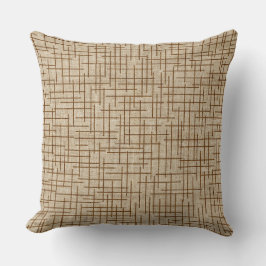 Modern Crosshatch burlap texture pattern Kissen