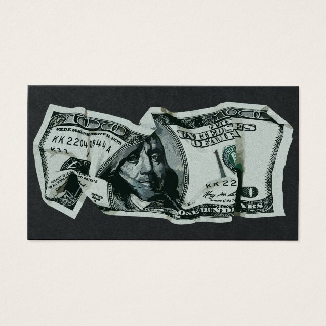 Modern Crumpled $ 100 Bill Design (Vorderseite)