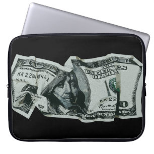 Modern Crumpled $ 100 Bill Design Laptopschutzhülle