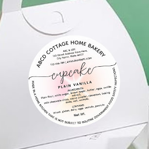 Modern Cupcake Label Hütte Label Runder Aufkleber