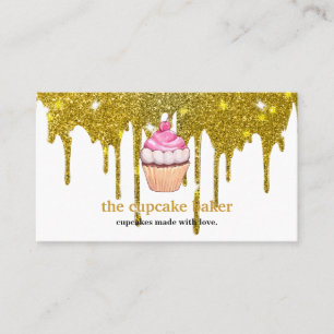 Modern Cupcake Logo Bäckerei Koch Catering Confett Visitenkarte