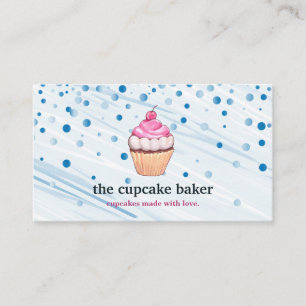 Modern Cupcake Logo Bakery Koch Catering Confetti Visitenkarte