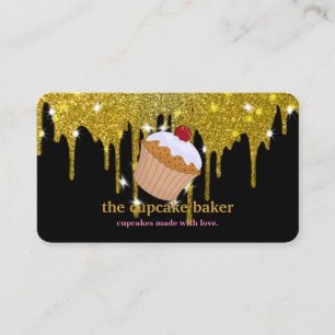 Modern Cupcake Logo Bakery Koch Catering Confetti Visitenkarte