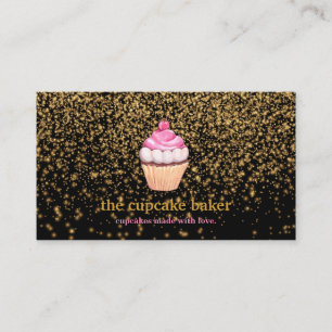 Modern Cupcake Logo Bakery Koch Catering Confetti Visitenkarte