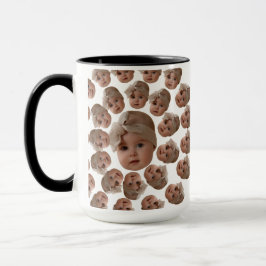 Modern Custom Baby Face Opa Oma Birthday Tasse