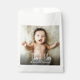 Modern Custom Baby Photo Thank You Geschenktütchen
