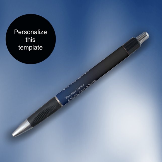 Modern Custom Blue Gradient Business Promotional Kugelschreiber (Add your name and custom text to this modern blue gradient profession promotional pen.
)