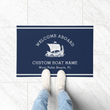Modern Custom Boat Name Willkommens-Logo auf dem S