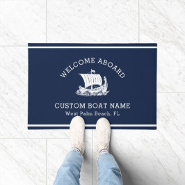 Modern Custom Boat Name Willkommens-Logo auf dem S Fußmatte