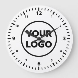 Modern Custom Business Logo auf weißem Hintergrund Große Wanduhr