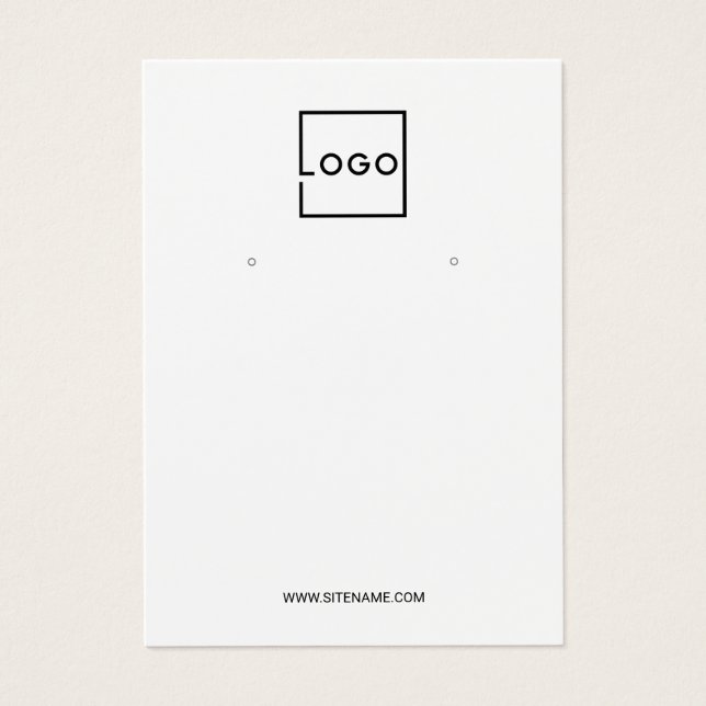 Modern Custom Business Logo Earring Display Cards (Vorderseite)