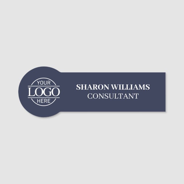 Modern Custom Business Logo Magnetic Employee Namensschild (Vorderseite)