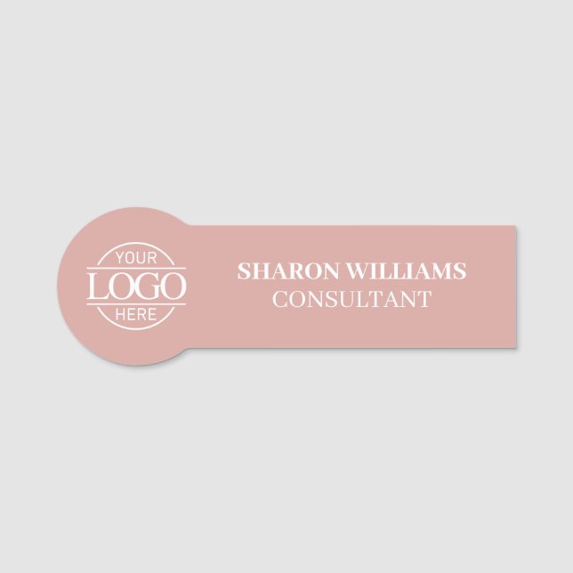 Modern Custom Business Logo Magnetic Employee Namensschild (Vorderseite)