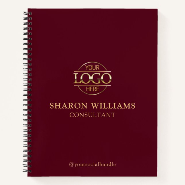 Modern Custom Business Logo Professional Branded Notizbuch (Vorderseite)