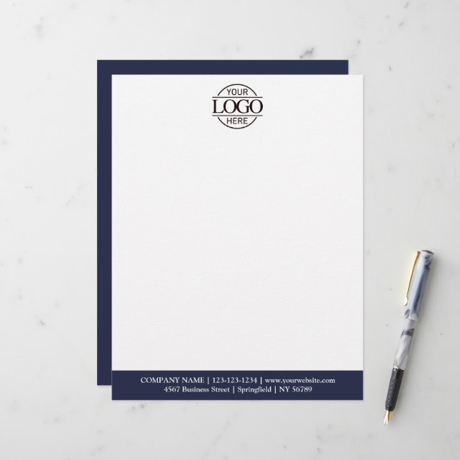 Modern Custom Company Business Logo Branding Briefbogen (Vorderseite/Rückseite Beispiel)