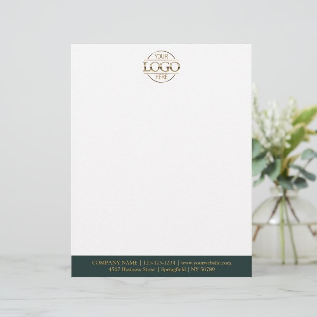 Modern Custom Company Business Logo Branding Briefbogen (Stehend Vorderseite)