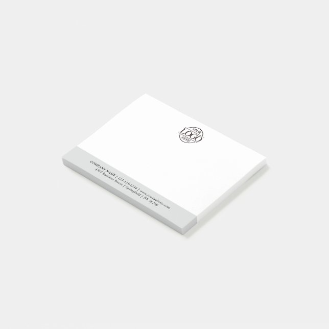 Modern Custom Company Business Logo Promotional Post-it Klebezettel (angewinkelt)