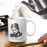 Modern Custom Etched Photo Effect Coffee Mug Kaffeetasse<br><div class="desc">This simplistic personalized photo mug, featuring an etched photo effect with the option to add text, will make the perfect gift for any occassion, funeral, fun raising event, wedding, birthday, fathers day, christmas and valentines day. The font style, size and color can be changed after personalizing by clicking on the...</div>
