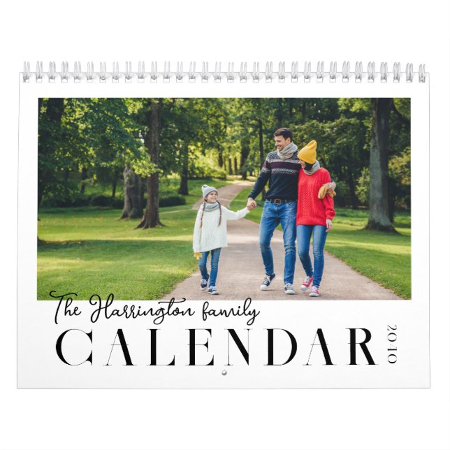 Modern Custom Family Photo Calendar Kalender (Titelbild)