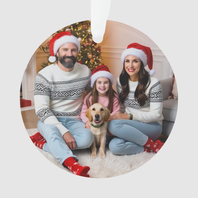 Modern Custom Family Photo Holiday Personalized (devant)
