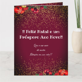 Modern Custom Foto Christmas Feliz Natal Karte
