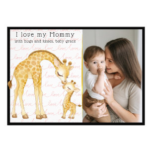 Modern Custom Foto Script 'I Liebe You - Mommy'