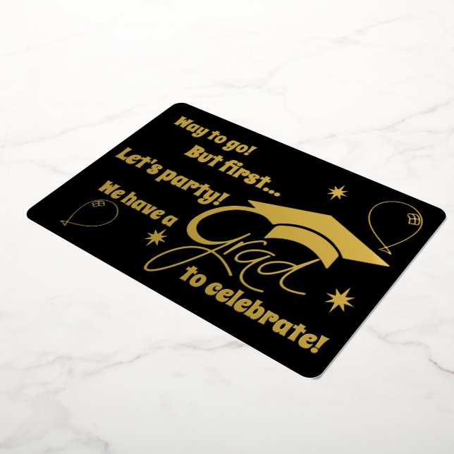 Modern Custom Grad Party Foil Einladung (Gedreht)
