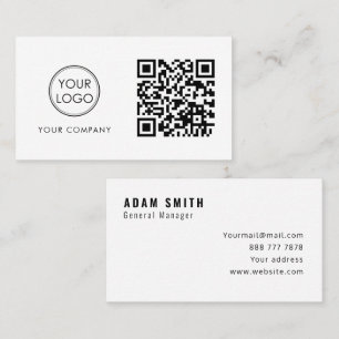Modern Custom Logo and QR Code Business Card Visitenkarte