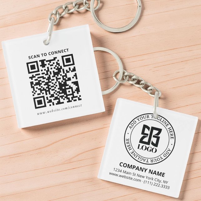 Modern Custom Logo QR Code Business Promotional Schlüsselanhänger (Von Creator hochgeladen)