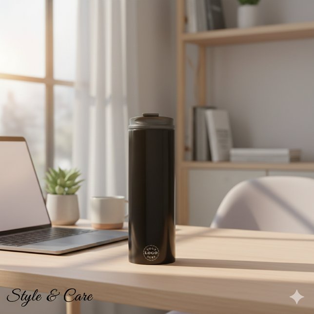 Modern Custom Logo Tumbler in Clean Black Design Thermosbecher (Modern Custom Logo Tumbler in Clean Black Design)