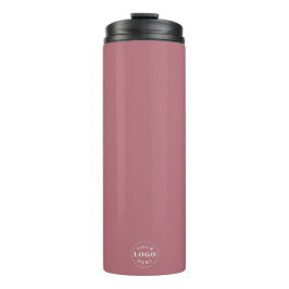 Modern Custom Logo Tumbler in Clean R Gold Design Thermosbecher