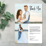 Modern Custom message 2 wedding Fotos Dankeskarte<br><div class="desc">Mit der Heartfelt Message Custom Wedding 2 Fotos Dankeschön für Ihre herzliche Dankbarkeit bedanken. Diese personalisierte und elegante Karte ist der perfekte Weg, um Ihren Lieben für ihre Anwesenheit, Unterstützung und guten Wünsche an Ihrem besonderen Tag zu danken. Die Karte zeichnet sich durch ein wunderschönes und zeitloses Design aus, das...</div>