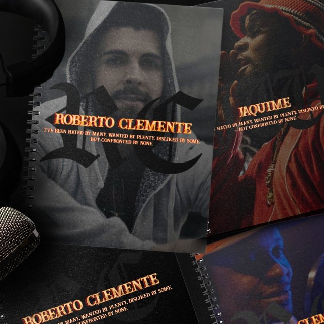 Modern Custom Name Monogram Hip Hop Sketchbook   Notizblock (Von Creator hochgeladen)