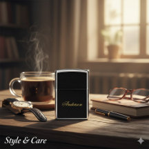 Modern Custom Name Stylish Engraved Zippo Lighter