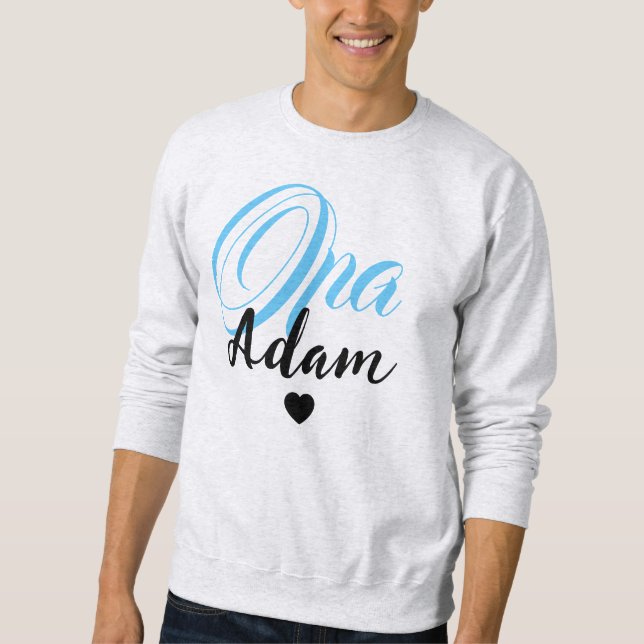 Modern Custom Opa Name - Sondername Personalisiert Sweatshirt (Vorderseite)