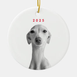 Modern Custom Pet Portrait  Keramik Ornament