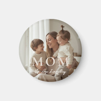 Modern Custom Photo MOM Mothers Day Magnet