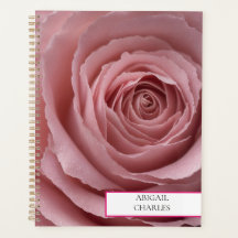 Modern Custom pink rose Stylish trendy Planner 