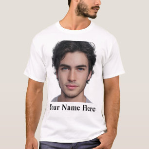 Modern Custom portrait Foto Template T-Shirt