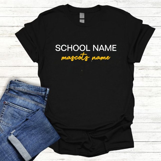 Modern Custom School Team Mascot Spirit Gift Tri-Blend Shirt (Von Creator hochgeladen)