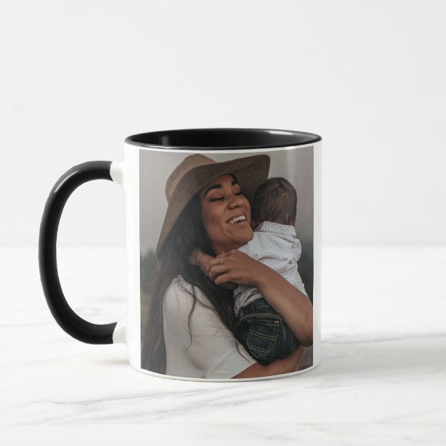 Modern Custom Two Full Photo Tasse (Links)