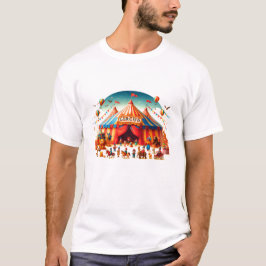 Modern Cute Circus Carnival 1st Birthday T-Shirt