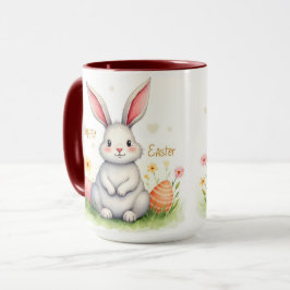 Modern Cute Easter Bunny And Eggs Collection Tasse