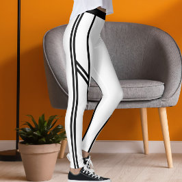 Modern Cute Elegant Sports Women Classic Stripes Leggings