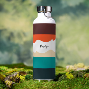 Modern Cute Minimalist Chic Farbig Block Trinkflasche