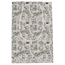 Modern Dad Hobby Happy Father's Day Doodle Pattern
